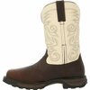 Durango Maverick XP Composite Toe Waterproof Western Work Boot, CHOCOLATE/WHITE, M, Size 12 DDB0330